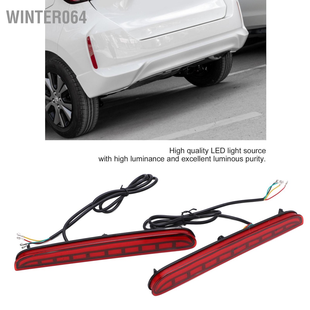Winter064 Đèn LED cản sau báo rẽ động màu đỏ IP67 Thay thế chống nước cho Fit 2020