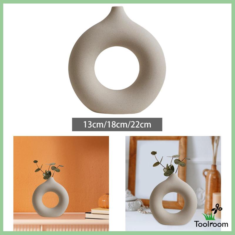 Bình Hoa Sứ Hình Tròn Thiết Kế Tối Giản Hiện Đại Trang Trí Nhà Bếp