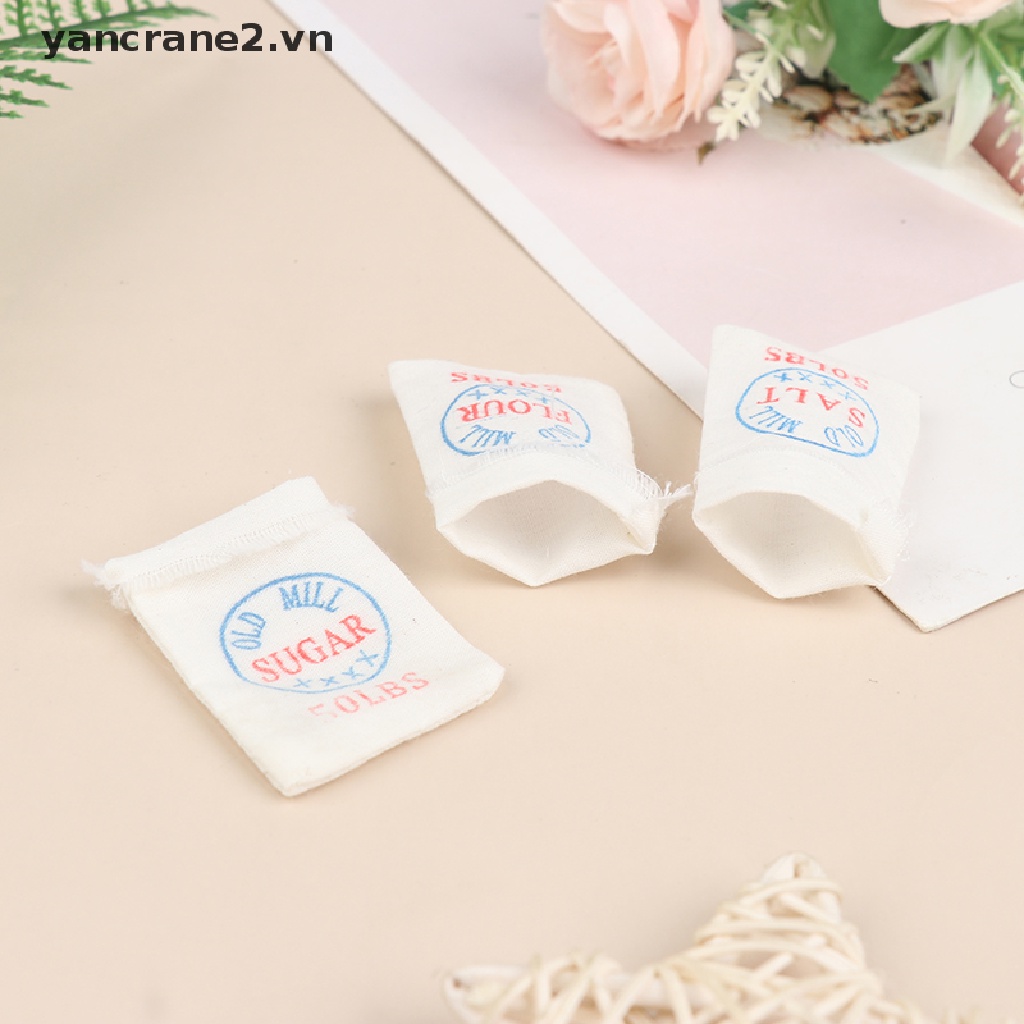 Bộ 3 Túi Rỗng Đựng Đường / Muối Bột 1: 12 Đồ Chơi Búp Bê Thu Nhỏ {yancrane2.vn}