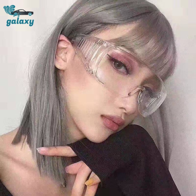 Galaxy Kính Mát Gọng Lớn Trong Suốt Chống Gió / Bụi Bẩn Độ Nét Cao Thời Trang Cho Nam Và Nữ