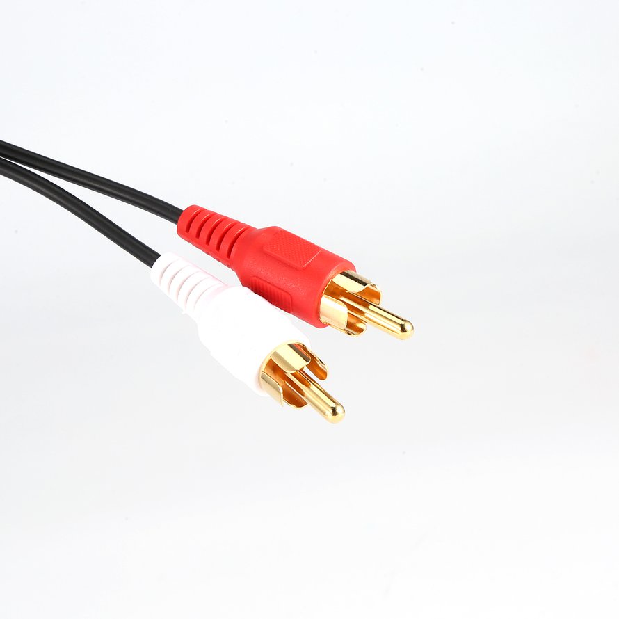 Gold Plated 3.5Mm Female To 2 Rca Male Stereo Audio Y Cable Adapter