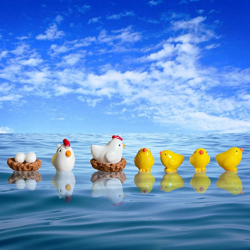 Bộ 7 Phụ Kiện Trang Trí Giày Hình Gà Con 3D Dễ Thương DIY