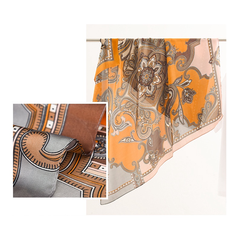 Khăn Quàng Cổ Lụa Vuông 23 Kiểu Dáng Sang Trọng 90 * 90cm