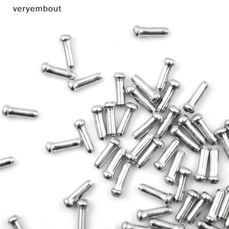 Set 100 Nắp Đậy Dây Phanh Xe Đạp Bằng Nhôm Màu Bạc