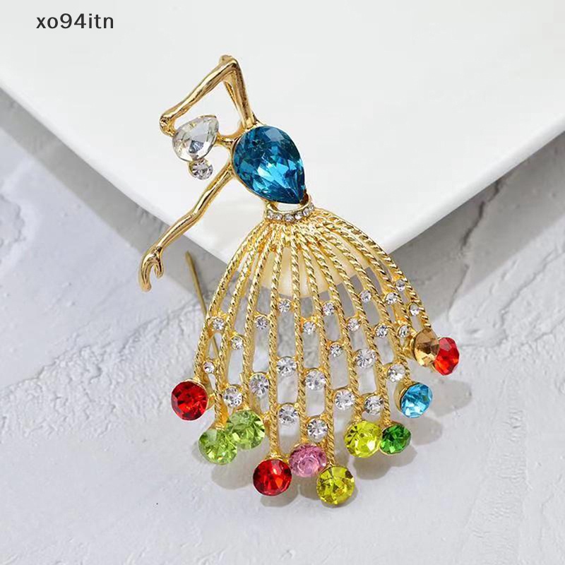 Ghim Cài Áo Hình Vũ Công Ballet Đính Đá Nhiều Màu Dễ Thương