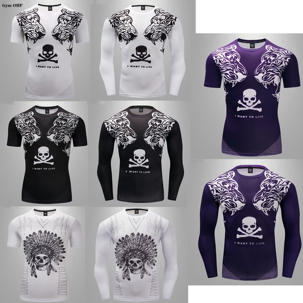 Áo Thun Nén In Hình 3D MMA Rashguard Jiu Jitsu Nhanh Khô Thời Trang Thể Thao Dành Cho Trẻ