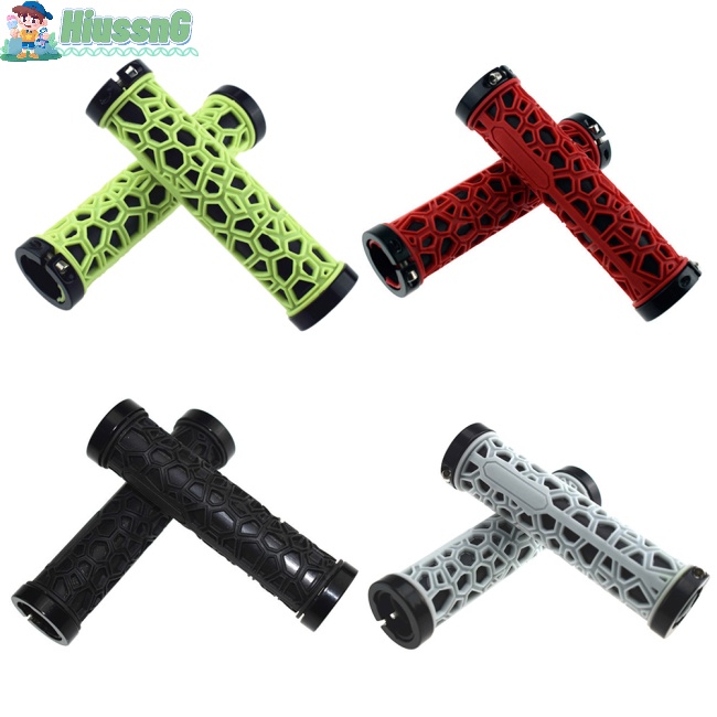 1 Cặp Vỏ Bọc Tay Lái Xe Đạp Leo Núi Bằng Cao Su Chống Sốc Thiết Kế Hai Mặt