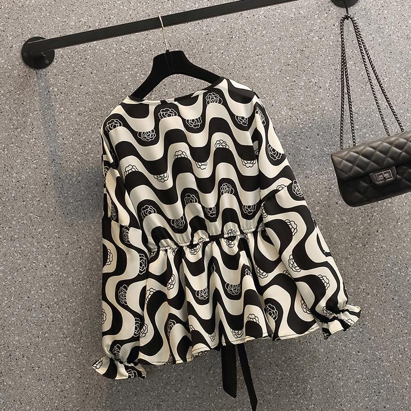 Áo Sơ Mi Chiffon Plus Size Phong Cách Retro Thời Trang Mùa Xuân 2023 Cho Nữ