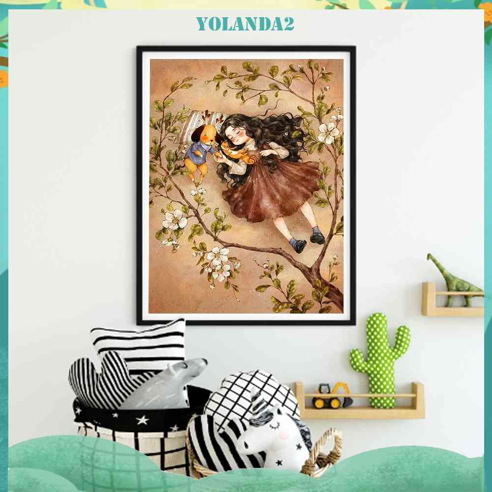 Bộ Tranh Đính Đá 5D Họa Tiết Hoạt Hình Độc Đáo DIY Dùng Trang Trí Nhà Cửa