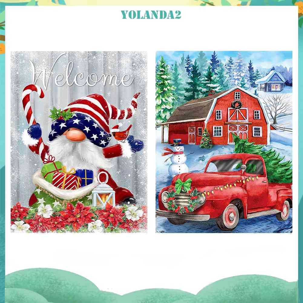 Tranh Đính Đá Kim Cương Toàn Bộ 5D DIY Hình Vẽ Giáng Sinh