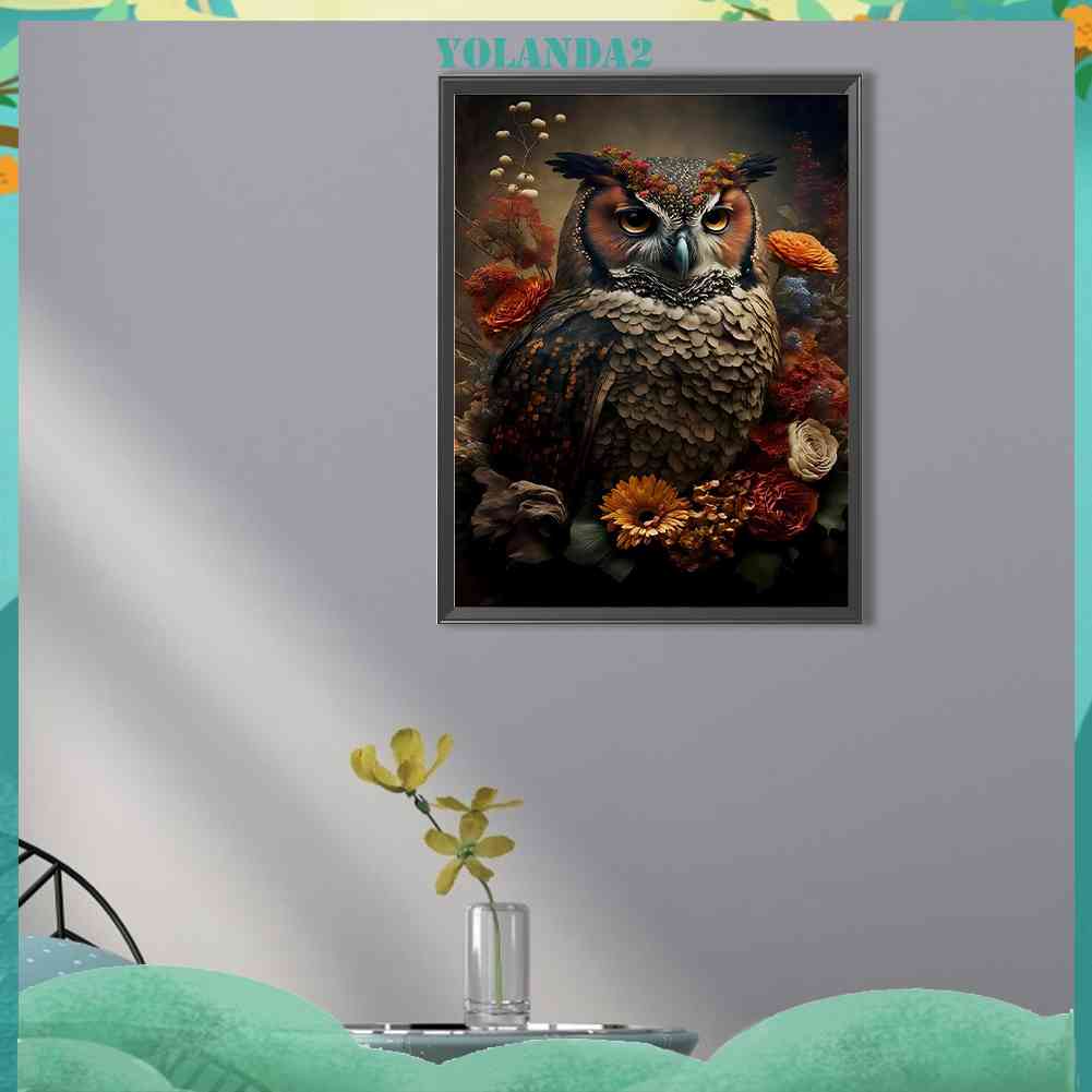 Tranh Đính Đá Kim Cương Toàn Bộ 5D DIY Hình Vẽ Con Cú