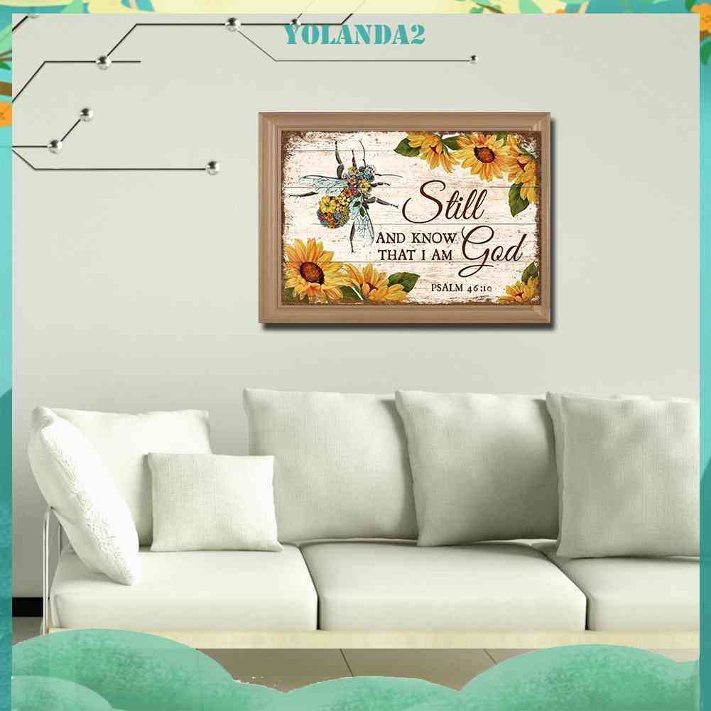 Tranh Đính Đá Kim Cương Toàn Bộ 5D DIY Hình Côn Trùng Và Hoa Hướng Dương