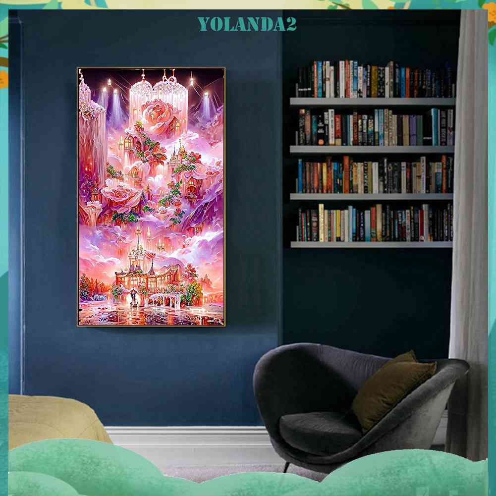 Tranh Đính Đá Kim Cương Toàn Bộ 5D DIY Hình Vẽ Hoa Hồng