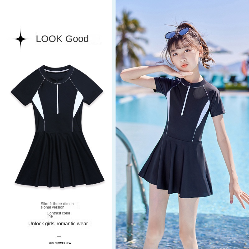 Đồ Bơi Một Mảnh Thể Thao Thời Trang Cho Bé Gái