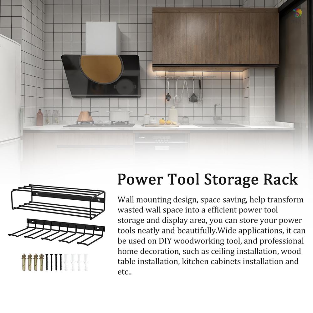 Giá Đỡ Dụng Cụ Khoan Điện Gắn Tường Bằng Sắt Tiện Dụng