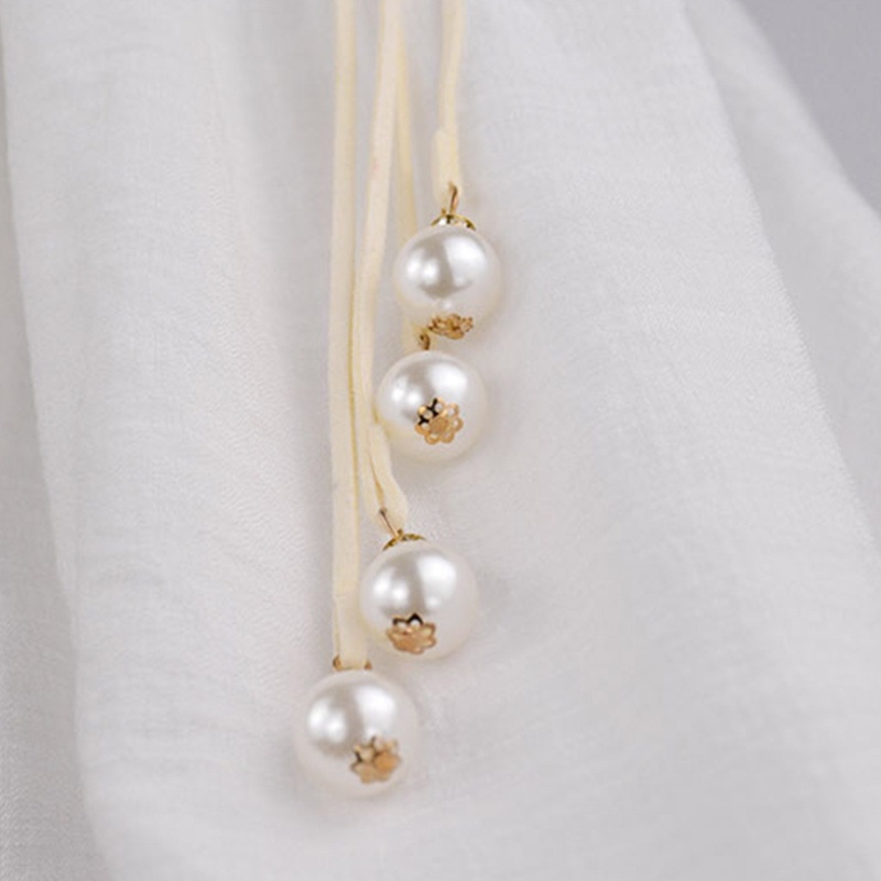 Thắt Lưng Bện Dây Mỏng Đính Ngọc Trai Nhiều Màu Phong Cách Boho Tinh Tế Cho Nữ