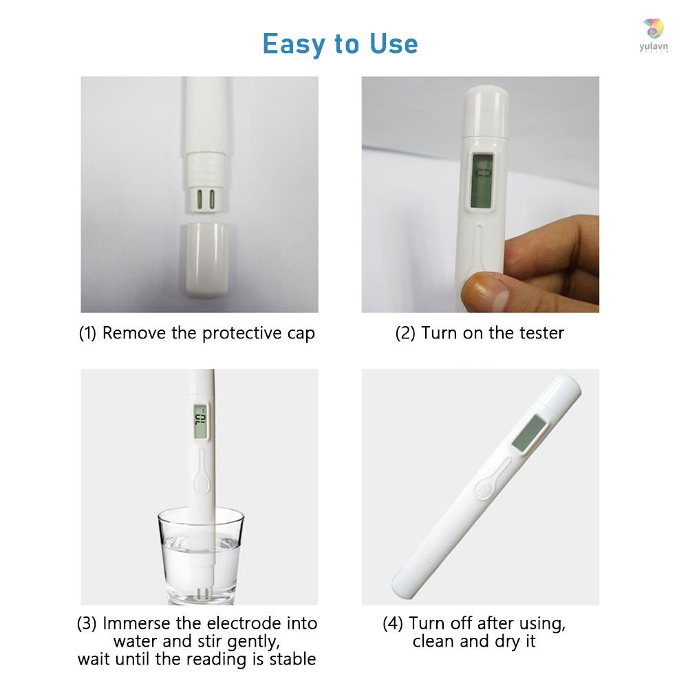 Bút Kiểm Tra Chất Lượng Nước Kỹ Thuật Số TDS 0-9990PPM Mini Tiện Dụng Cho Hồ Bơi / Bể Nước