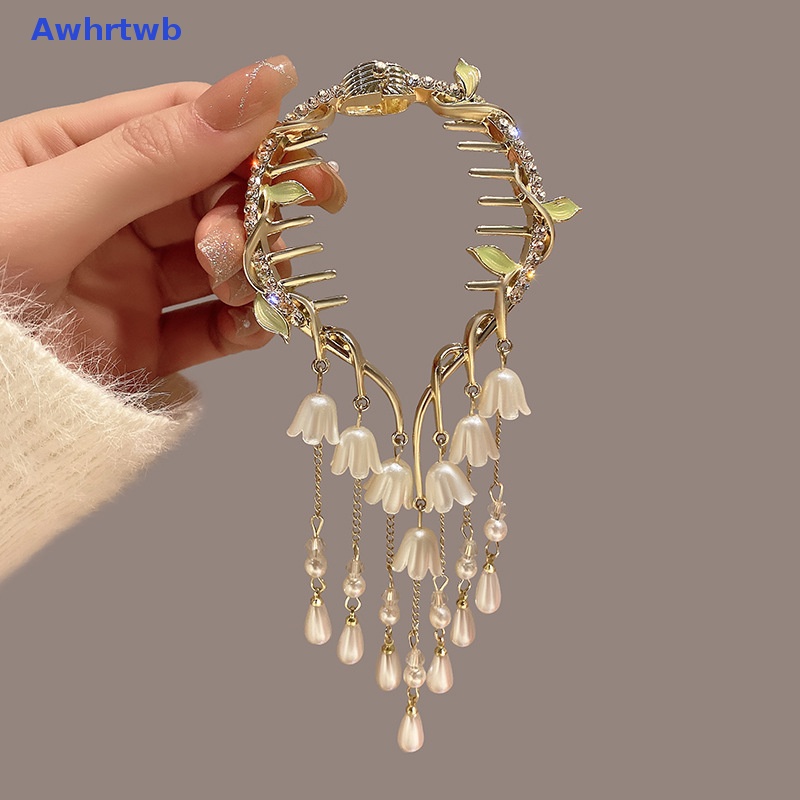 Kẹp Tóc Đính Đá Phối Tua Rua Thời Trang Cho Nữ Mới