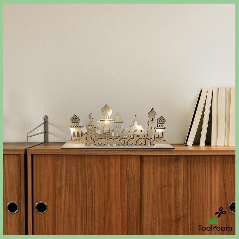 Phụ Kiện Trang Trí Bằng Gỗ Thủ Công Hình Eid Ramadan