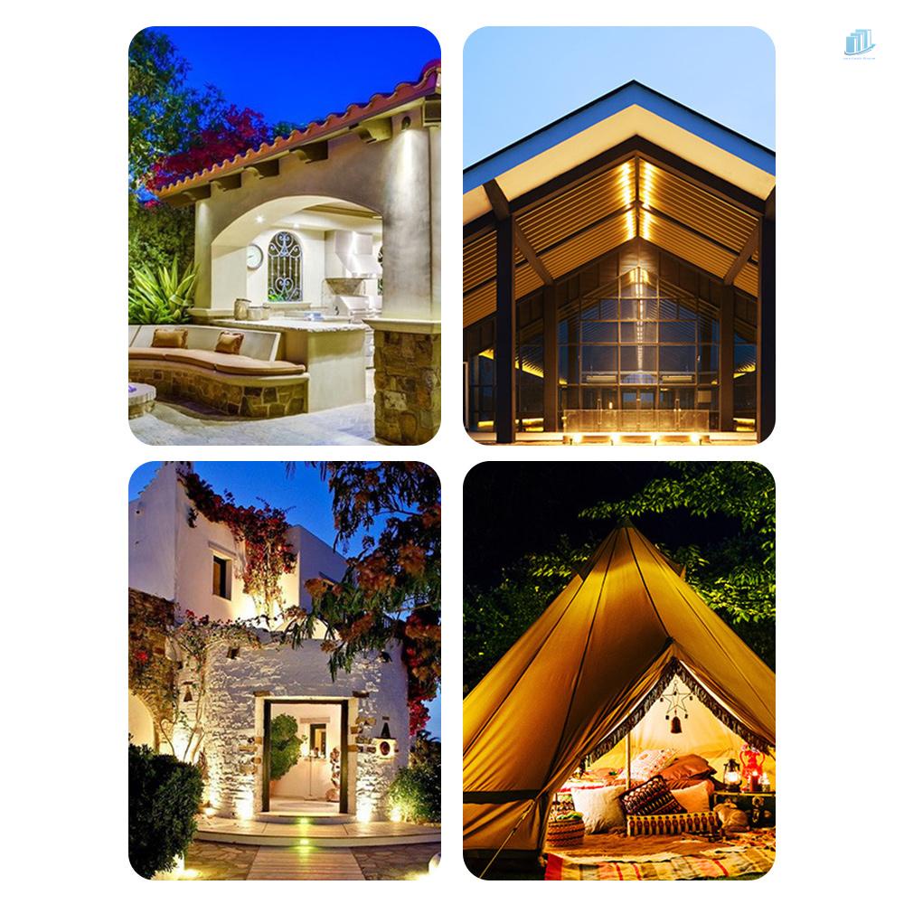 (s2mwvn) Đèn LED Năng Lượng Mặt Trời Hai Đầu Chống Thấm Nước Có Thể Sạc Lại Treo Sân Vườn