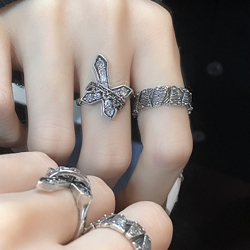 Nhẫn Thời Trang Hip Hop Đường Phố Cổ Điển Cá Tính Cho Nam Và Nữ