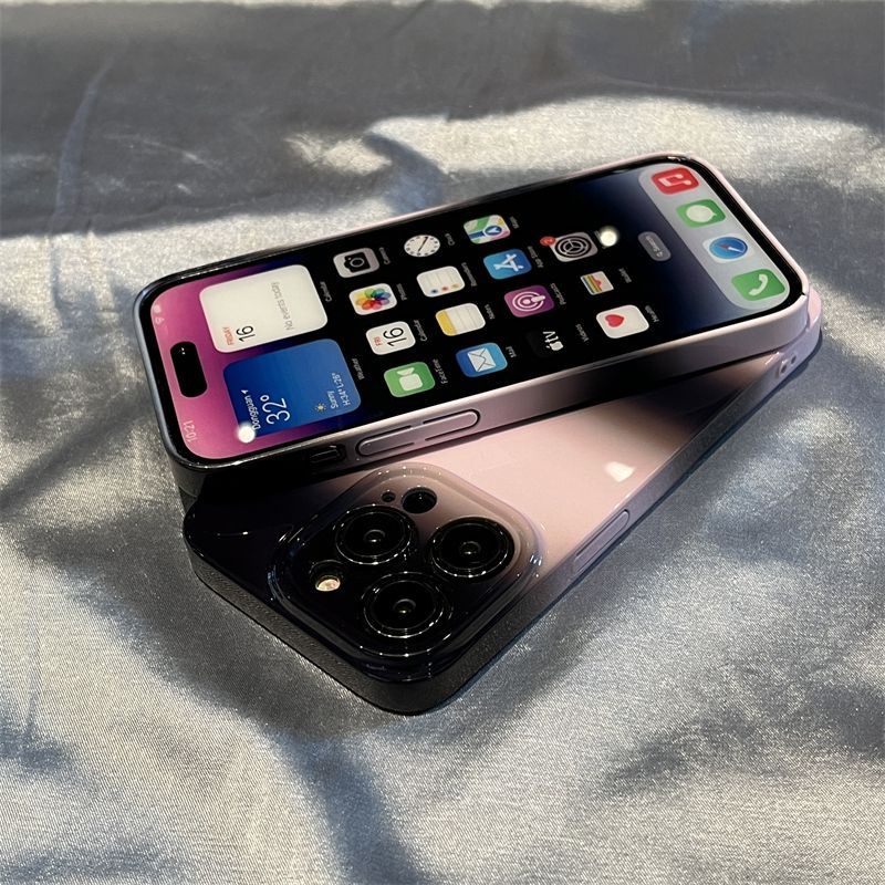 Ốp Điện Thoại Cứng Màu Đen Gradient Chống Sốc Bảo Vệ Toàn Diện Cho Iphone 13 14pro7 11128p max