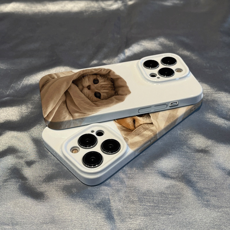 Ốp Điện Thoại Họa Tiết Mèo Con Hoạt Hình Sáng Tạo Vui Nhộn Cho Iphone 8p 14Pro 1311 7 max Cbf