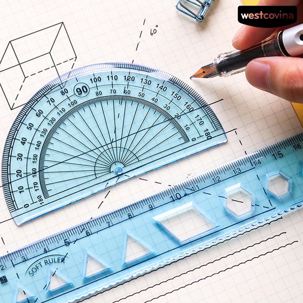 [COD]♪Bộ 4 Thước Đo Mềm Trong Suốt Độ Chính Xác Cao