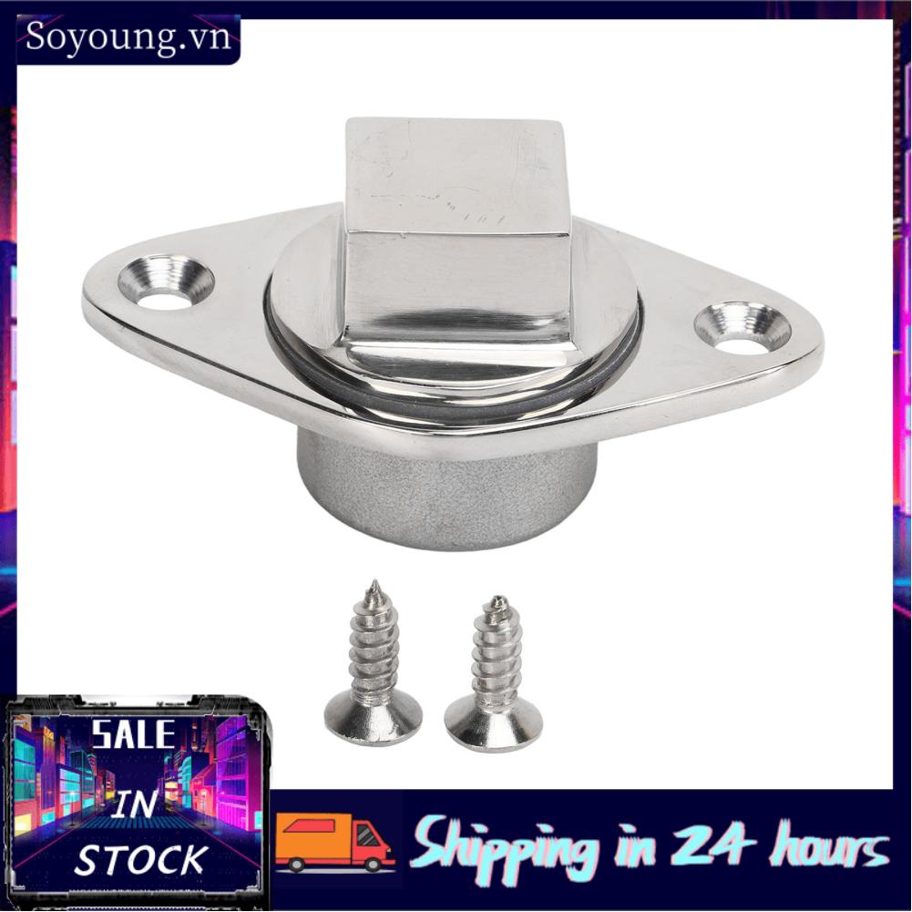 Soyoung Marine Water Plug  Rustproof Stable Connection Silicone Seal 316 Stainless Steel Boat Drain Plug Mirror Polished with O Ring for Kayak Yacht RV