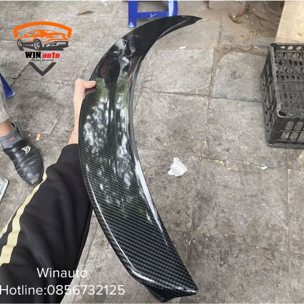 Đuôi gió liền cốp, đuôi cá CARBON xe Hyundai Accent đời 2018 2020 2021 2022 2023 sơn sẵn màu CACBON cao cấp