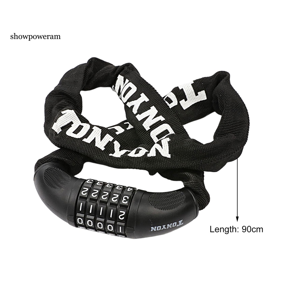 Khóa Xích Xe Đạp Kết Cấu Dày Dặn Chống Ăn Mòn Thiết Kế Năm Chữ Số Tiện Dụng