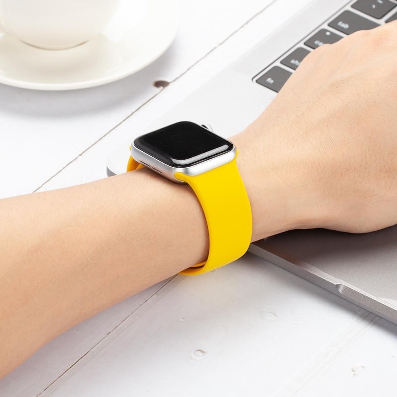 Dây Silicone Thay Thế Cho ĐồNg Hồ apple iWatch 44mm 45mm 40mm 42mm 38mm 41 8 6 5 3 SE 7