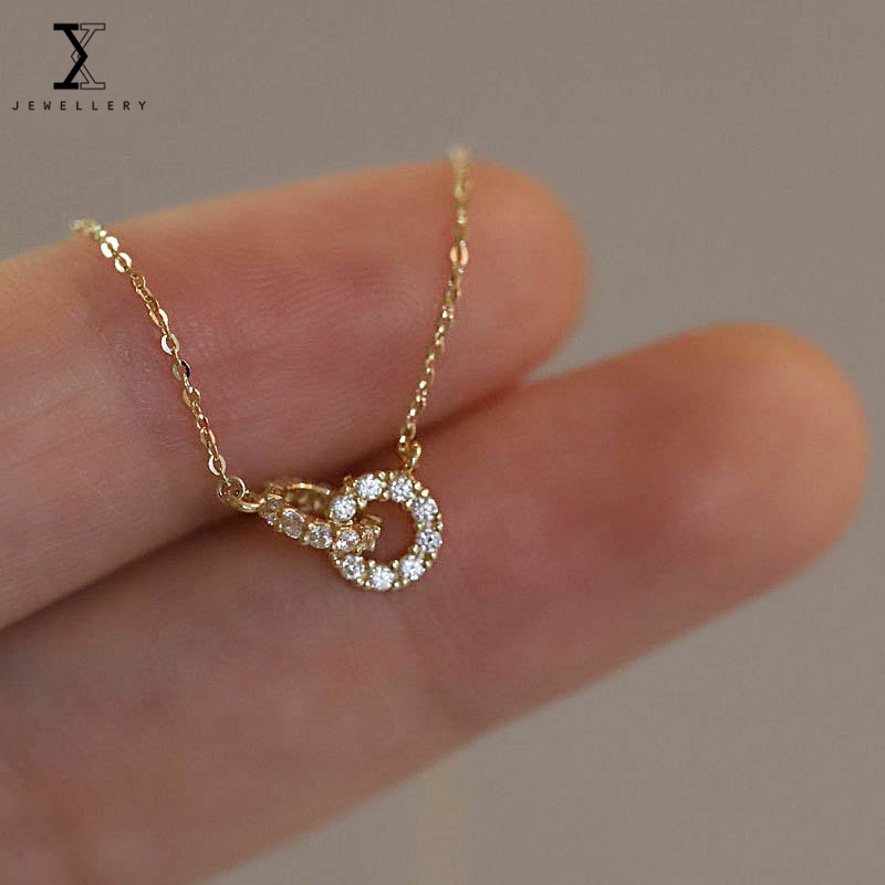 Vòng Tay Mạ Vàng / Bạc 100% S925 Thiết Kế Đơn Giản Dễ Phối Đồ Thời Trang Cho Nữ