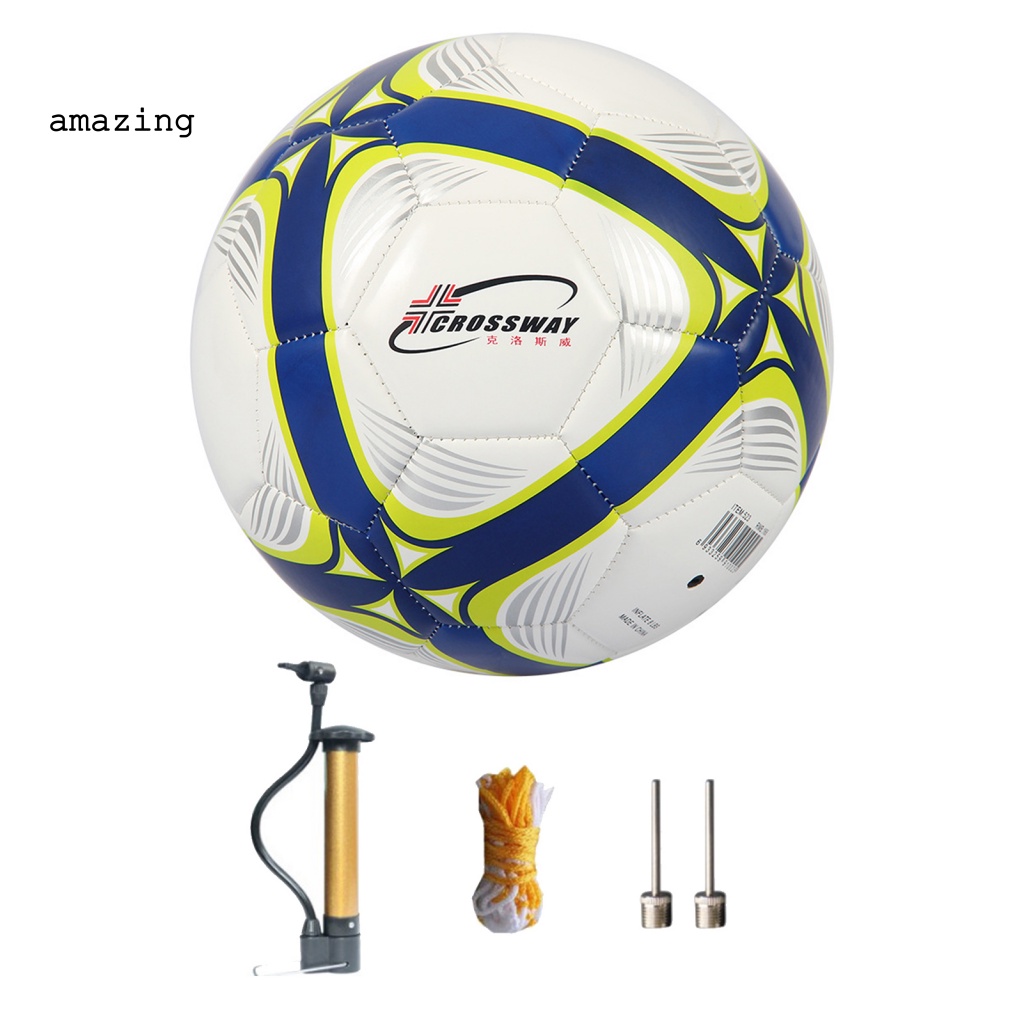 1 Bộ Quả Bóng Đá Chuyên Nghiệp Số 5 Bằng PVC Độ Co Giãn Cao