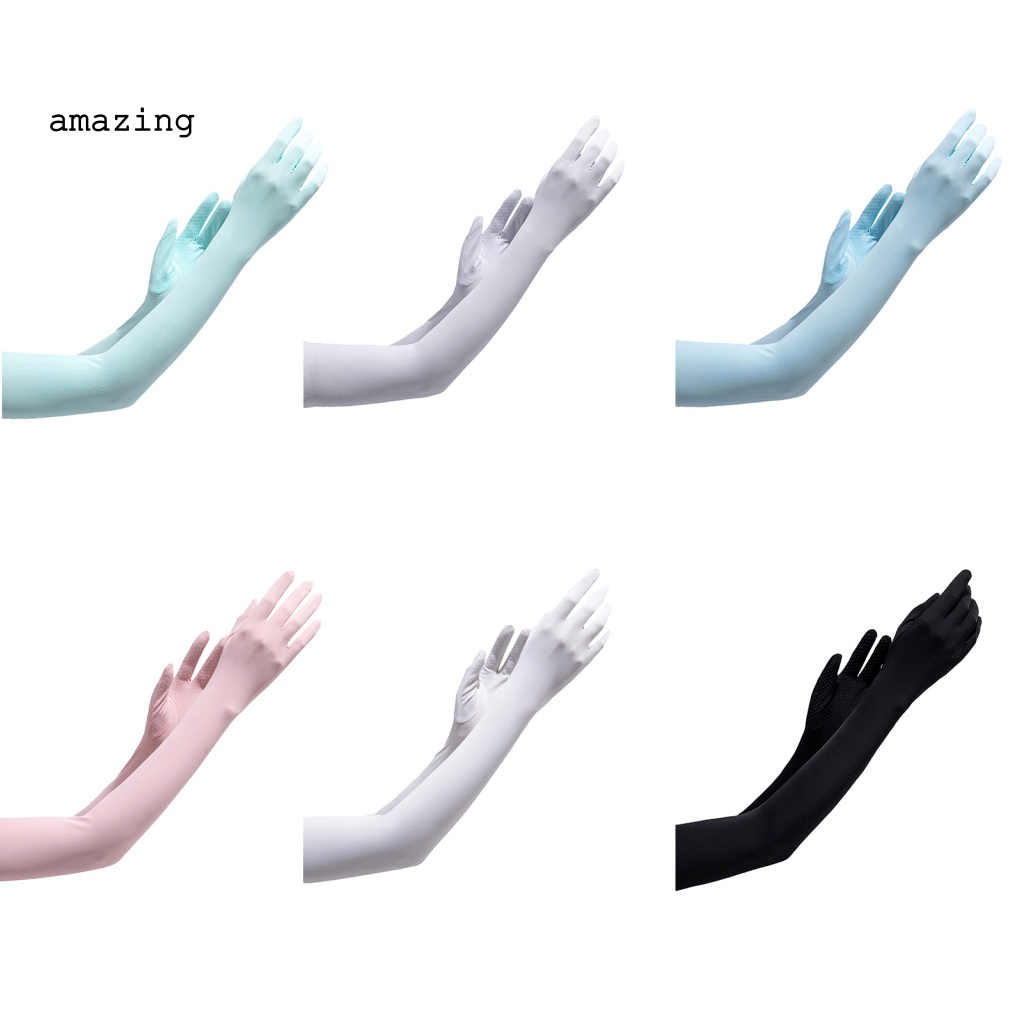 1 Cặp Găng Cánh Tay Bằng Nylon Co Giãn Rộng Bảo Vệ Toàn Diện Khi Đạp Xe