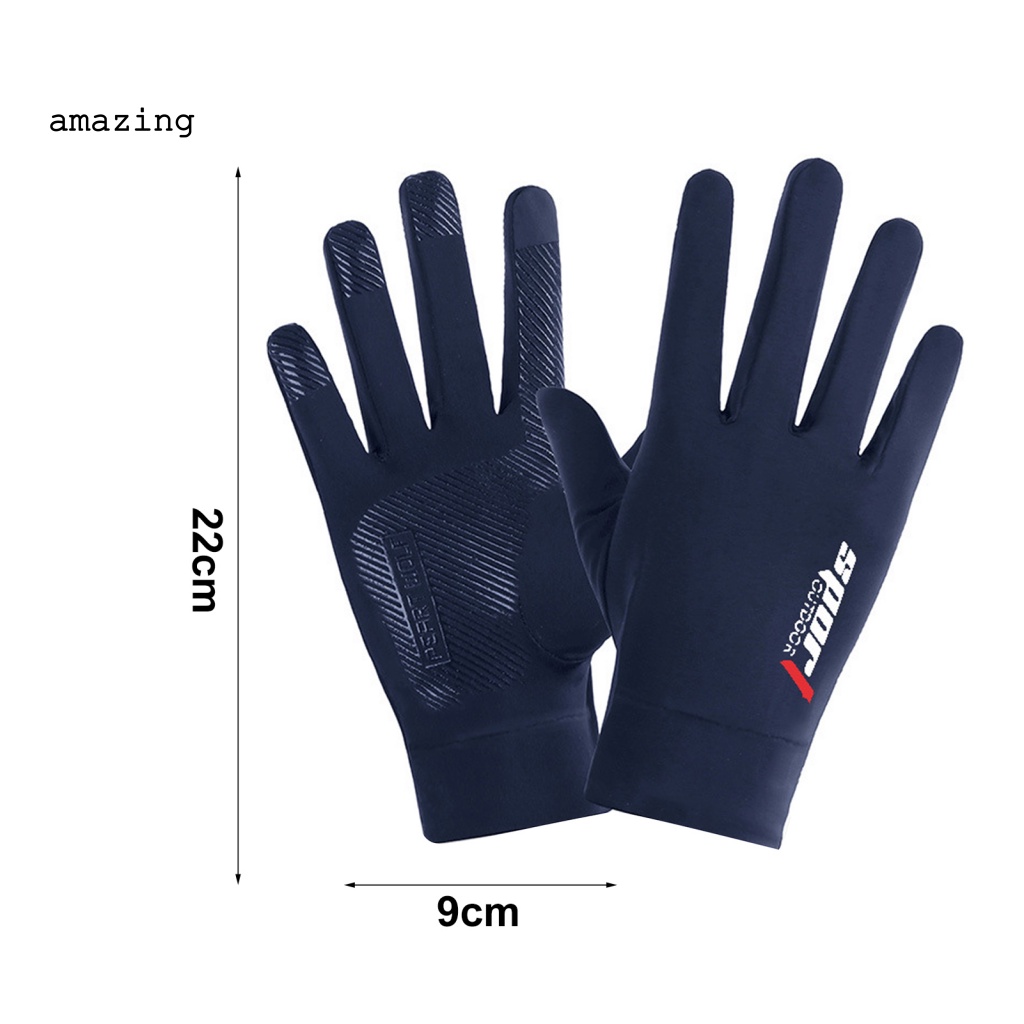 1 Đôi Găng Tay Lái Xe Đạp Bằng Silicon Có Thể Dùng Màn Hình Cảm Ứng Dễ Sử Dụng