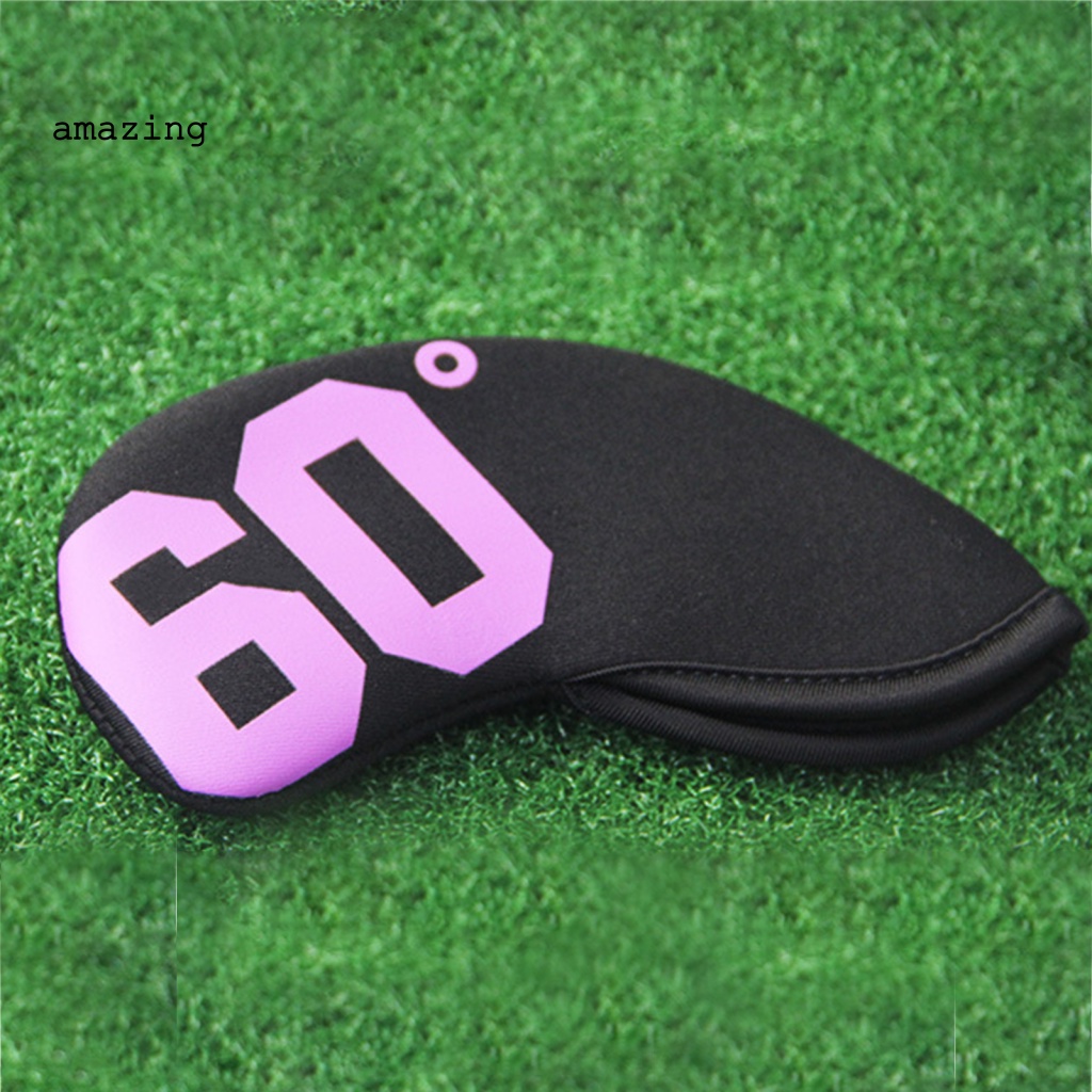 Bộ 4 / 7 Vỏ Bọc Bảo Vệ Đầu Gậy Đánh Golf 48-60 Độ In Số Màu Sắc Tươi Sáng Di Động Tiện Dụng