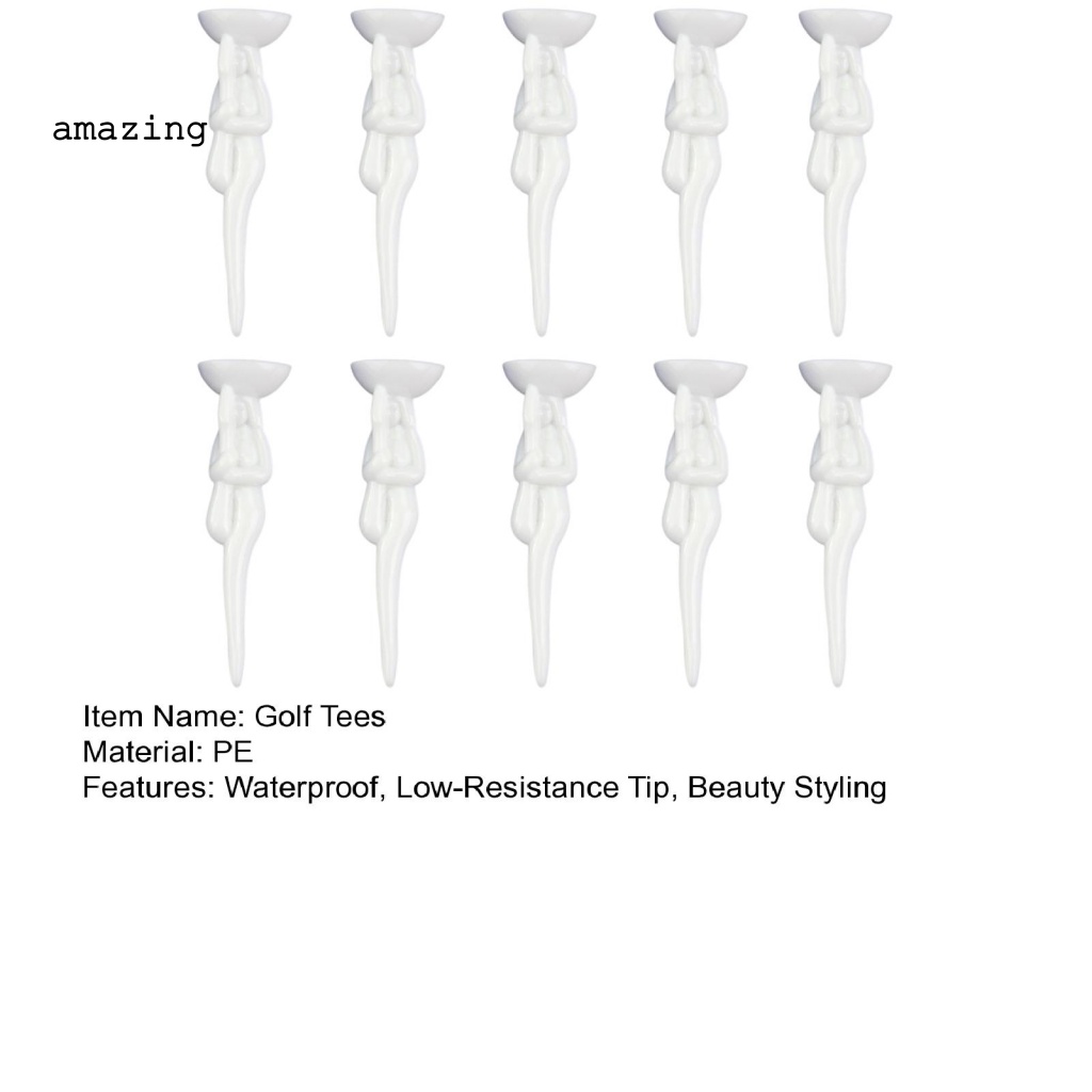 Set 10 Tee Golf Chất Liệu PE Dùng Luyện Tập Đánh Golf Chuyên Nghiệp