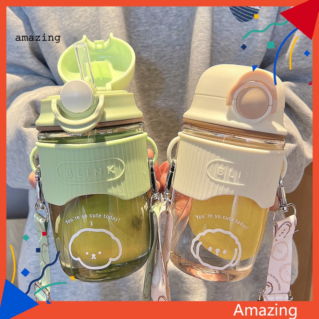 Bình Nước Thể Thao Có Ống Hút Dung Tích 600ml Dành Cho Nữ