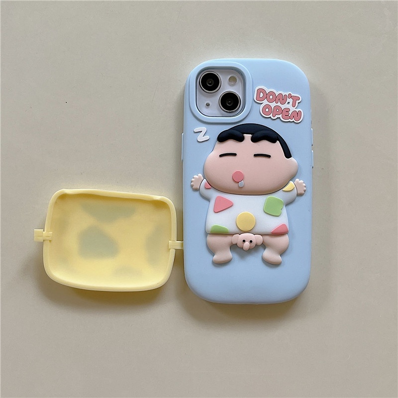 Ốp Điện Thoại Silicon Dẻo Họa Tiết Hoạt Hình Cậu Bé Bút Chì 3D Dễ Thương Cho iPhone 14 13 12 Pro Max 11 14promax