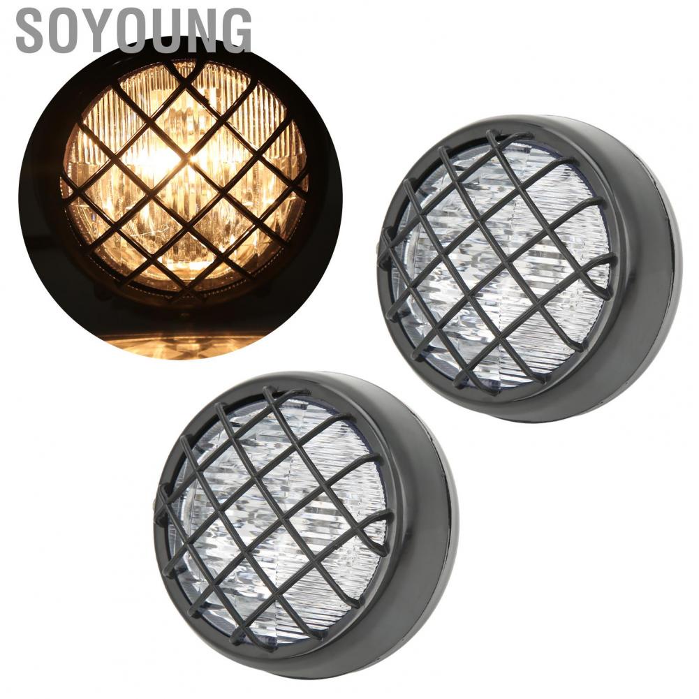Soyoung Headlight Assembly Direct Replacement Long Durability High Brightness ATV Headlamps Protective Shockproof Scratchproof with