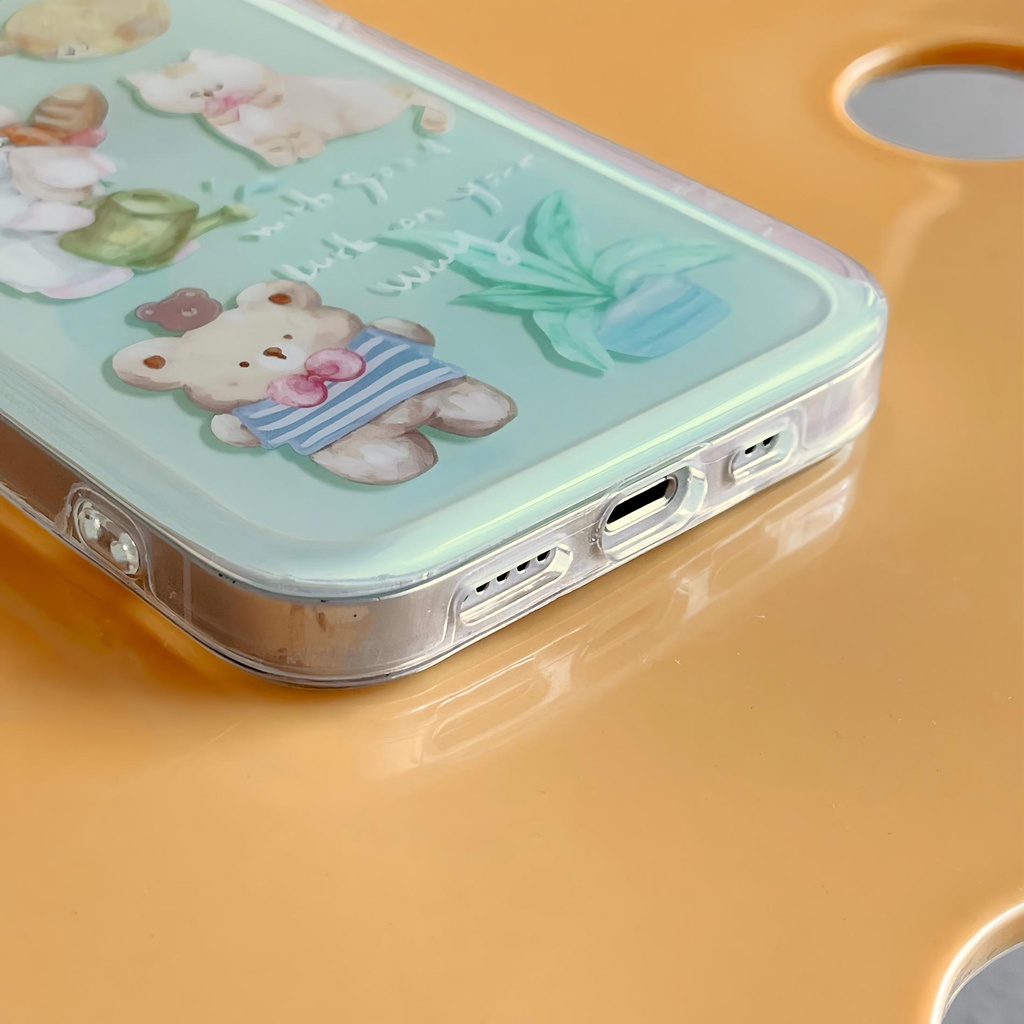 Ốp Điện Thoại TPU Silicon Mềm Trong Suốt Họa Tiết Hoạt Hình Cho iPhone11 12 13 14 Pro Max