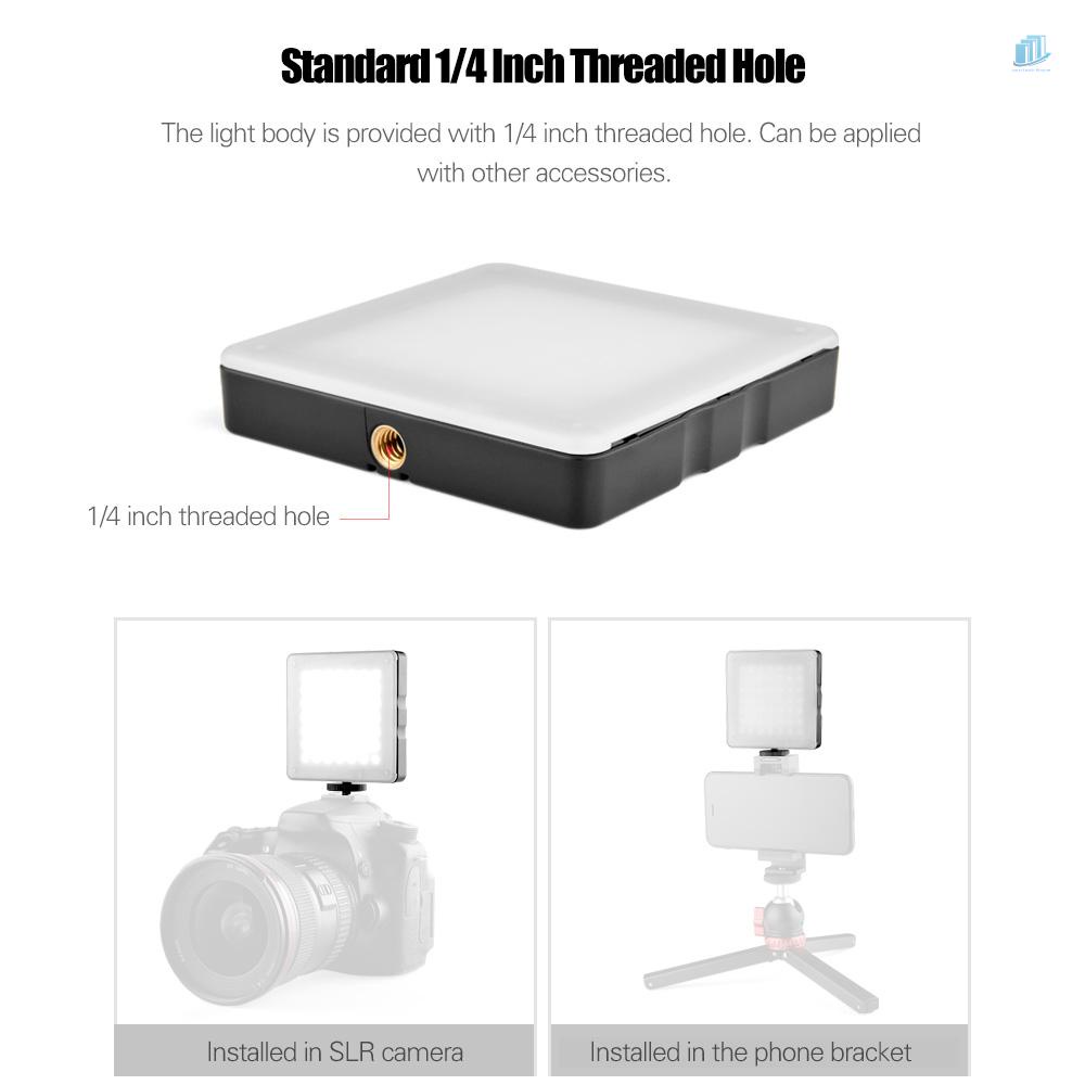 Đèn LED Trợ Sáng Cảm Ứng Andoer LED49 6500K Sử Dụng Pin 700mAh 5W Hỗ Trợ Live Streaming