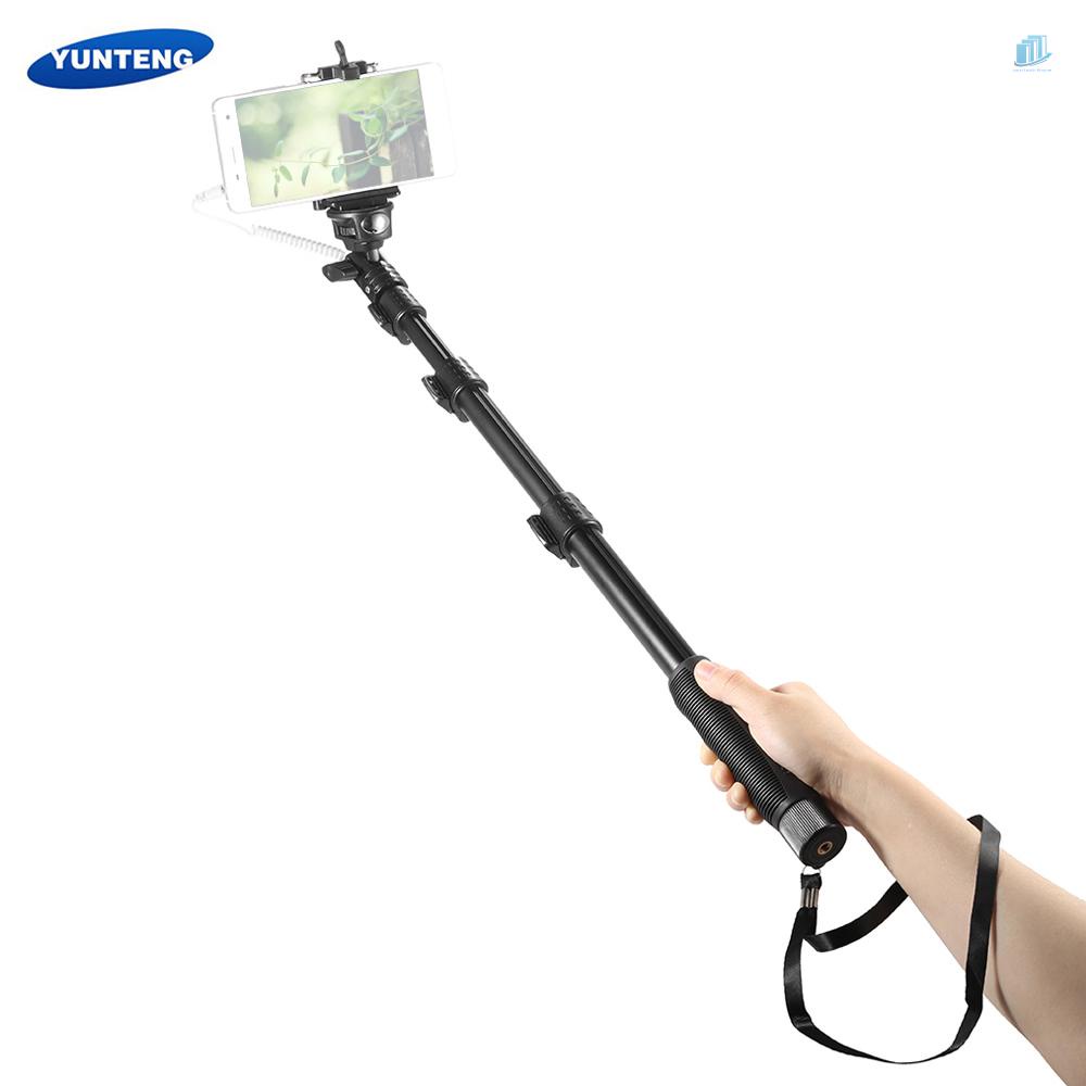 Gậy Tự Sướng YUNTENG YT-1188 1 / 4 Inch Vít 38cm - 128cm Có Thể Điều Chỉnh Độ Dài Kèm Giá Đỡ Điện Thoại