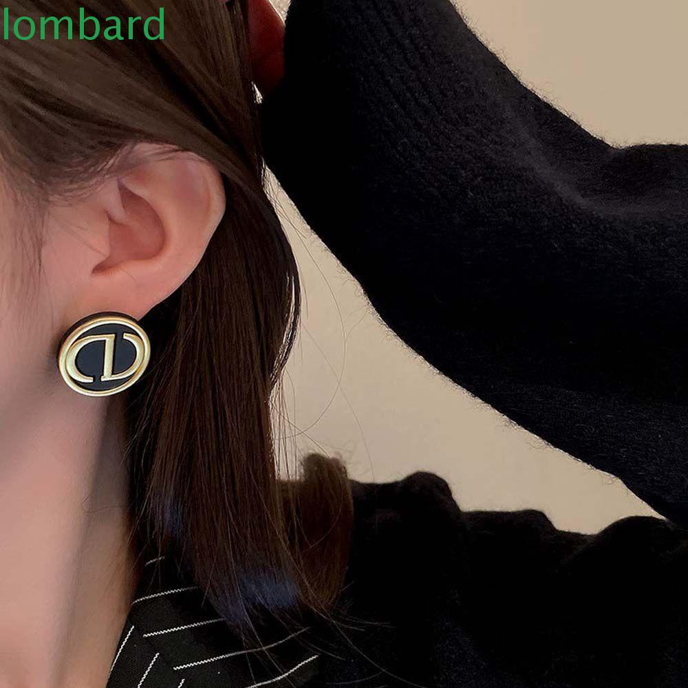 Bông Tai Chữ D Bằng Hợp Kim Phong Cách Hàn Quốc Thời Trang Cho Nữ