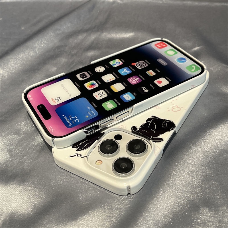 Ốp Điện Thoại Cứng In Hình Thỏ Đen Phong Cách Âu Mỹ Cho Apple max8P 13 x12 1114pro / PPAE