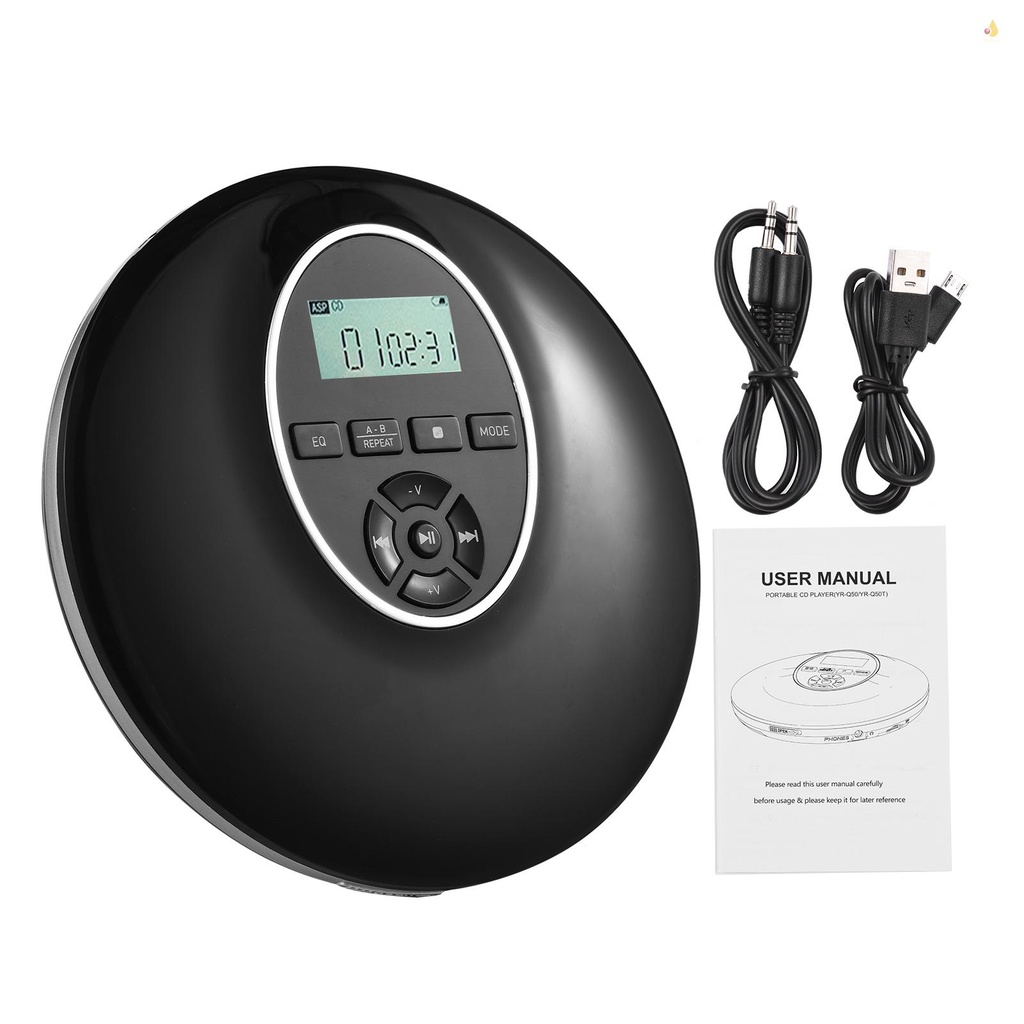 Máy Nghe Nhạc CD Kỹ Thuật Số Mini 5 Hiệu Ứng Âm Thanh Và 4 Chế Độ Nhắc Nhở Hỗ Trợ Thẻ TF Cáp Aux 3.5mm Dùng Trong Nhà / Xe Hơi / Du Lịch