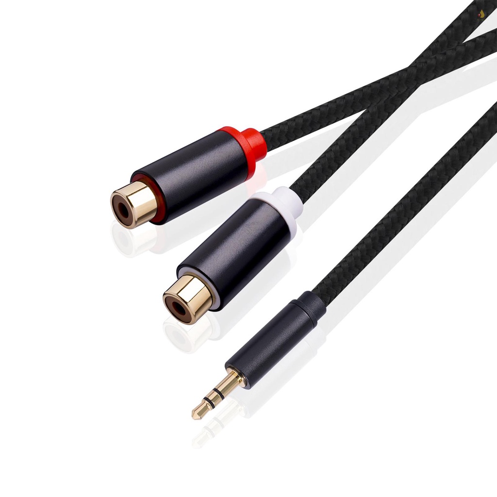 Cáp Âm Thanh 3.5mm ĐầU CắM Sang Lỗ CắM RCA 1 / 8 Inch Sang ĐầU CắM RCA Mạ VàNg 1Ft Chuyên DụNg Cho PC TV DVD MP3
