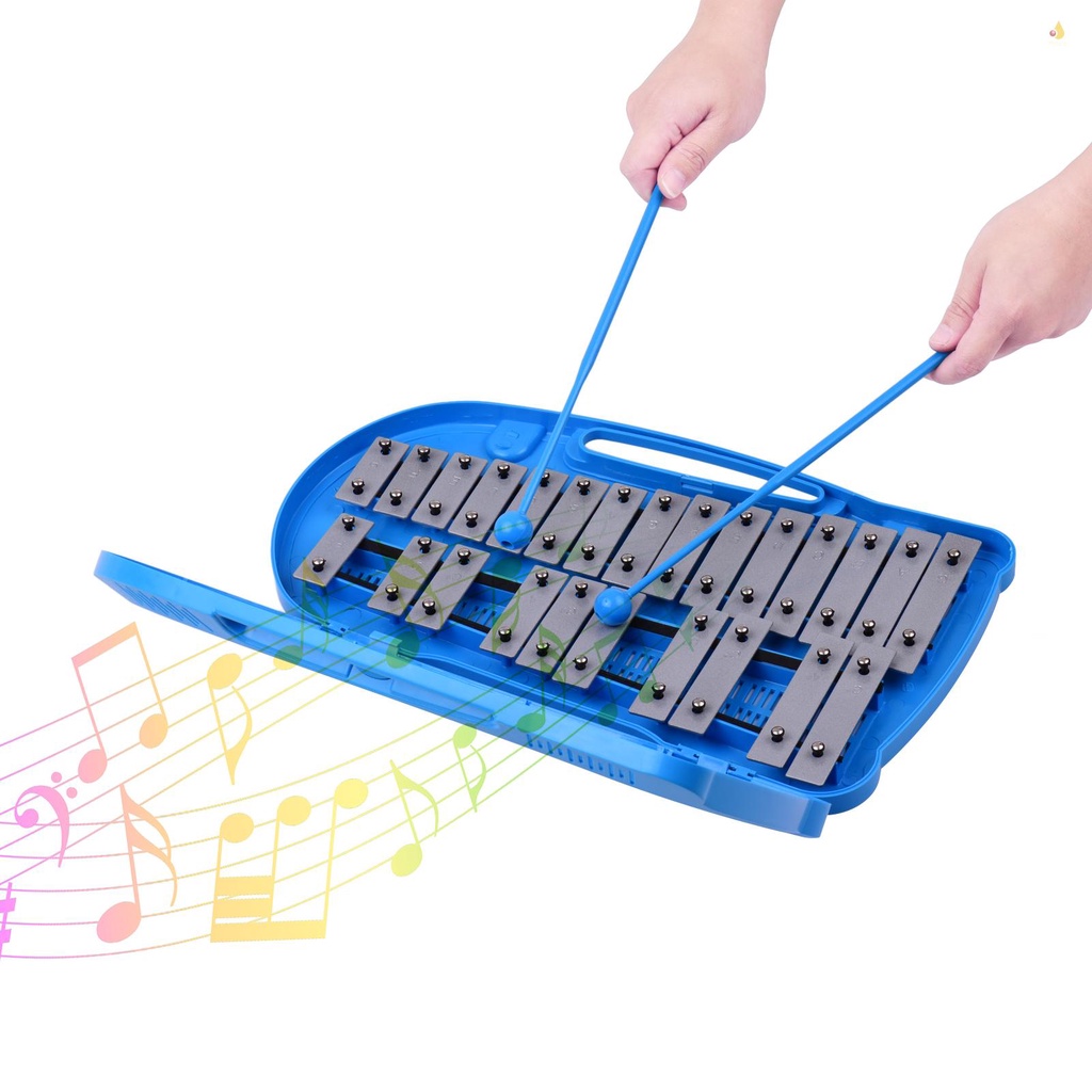Đàn Glockenspiel Xylophone 25 Nốt Chuyên Nghiệp Kèm 2 Trụ Nhựa Dành Cho Bé