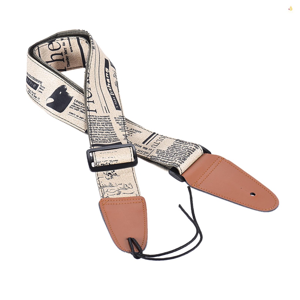 Dây Đeo Vai Bằng Da Tổng Hợp Có Thể Điều Chỉnh Cho Đàn Guitar Điện Acoustic Cổ Điển